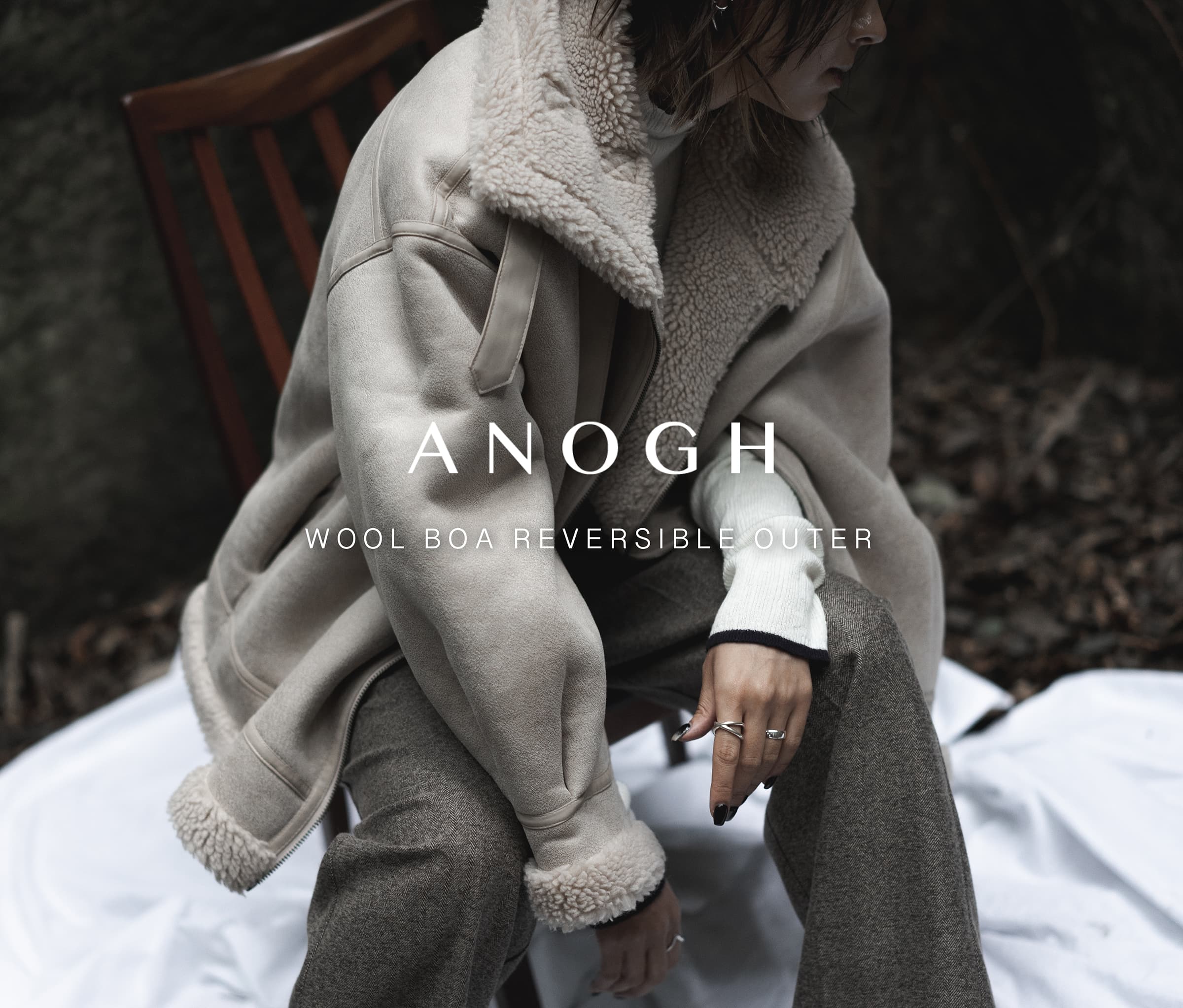 REVERSIBLE BOA COAT / 2021 AW ANOGH